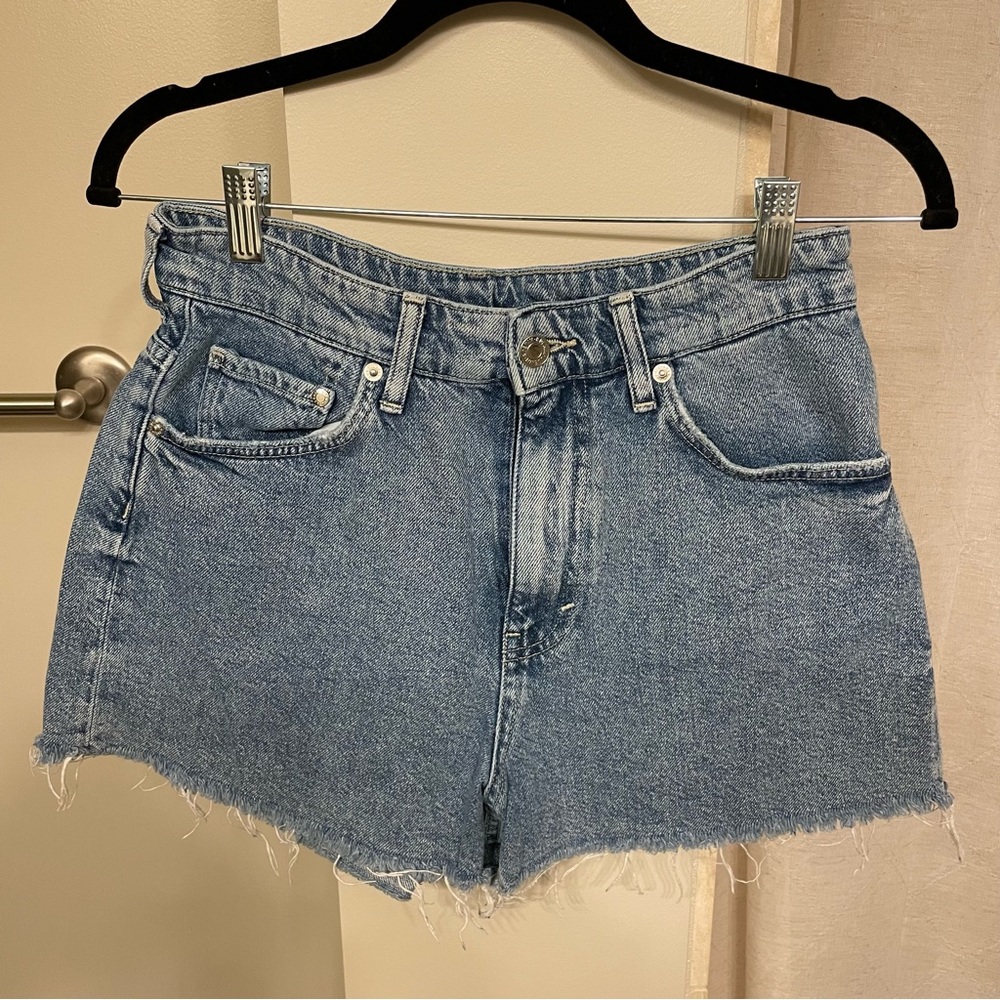 & Denim Cutoff Denim Shorts, Medium Wash